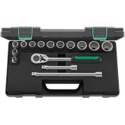 50/12/3 - Zestaw nasadek 1/2" 12-kątnych, 10 - 32 mm, z grzechotką i akcesoriami (15 szt.)