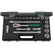 50/16/6 - Zestaw nasadek 1/2" 12-kątnych, 10 - 32 mm, z grzechotką i akcesoriami (22 szt.)