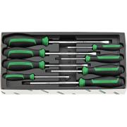 4692/8 - Moduł wkrętaków do śrub z rowkiem i Phillips, 3,5 - 8 mm, PH1 - PH3 (8 szt.), wkładka plastikowa