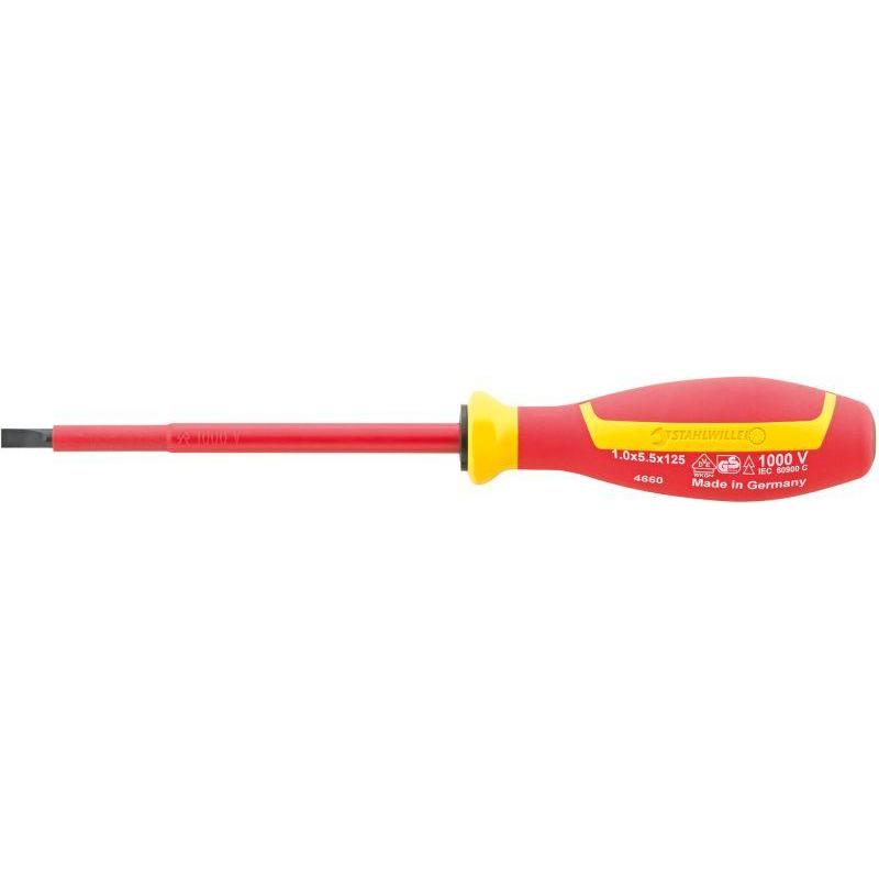 4660 VDE 5 - Wkrętak izolowany VDE DRALL+ do śrub z rowkiem, 5,5 x 125 mm
