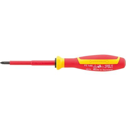 4670 VDE 2 - Wkrętak izolowany VDE DRALL+ do śrub Pozidriv, PZ2 x 100 mm