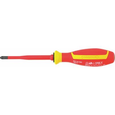 4671 VDE 2 - Wkrętak izolowany VDE DRALL+ do śrub Pozidriv, PZ2 x 100 mm
