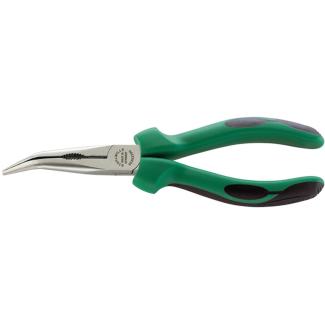 6530 3 200 - Szczypce półokrągłe, z ostrzem tnącym, odgięte 45°, szczęki polerowane, 200 mm