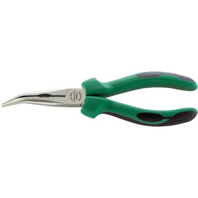 6530 3 200 - Szczypce półokrągłe, z ostrzem tnącym, odgięte 45°, szczęki polerowane, 200 mm