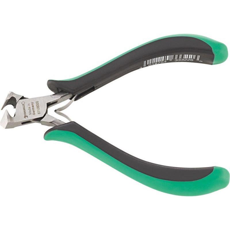 6710 - Szczypce tnące czołowe, dla elektroników, odgięte 90° i pochylone, szczęki polerowane, 120 mm