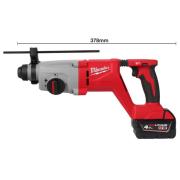 M18 BLHACD26-402X - Brushless 26 mm SDS-Plus D-Handle hammer 18 V, 4.0 Ah, in case, with 2 batteries and charger