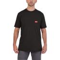 WTSSBL-S - T-shirt z kieszonką z krótkim rękawem, czarny, rozmiar S, 4932493003