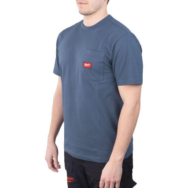 WTSSBLU-XL - T-shirt z kieszonką z krótkim rękawem, niebieski, rozmiar XL