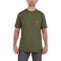 WTSSGRN-XXL - T-shirt z kieszonką z krótkim rękawem, zielony, rozmiar XXL, 4932493022