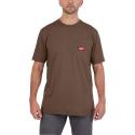 WTSSBR-XL - T-shirt z kieszonką z krótkim rękawem, brązowy, rozmiar XL, 4932493031