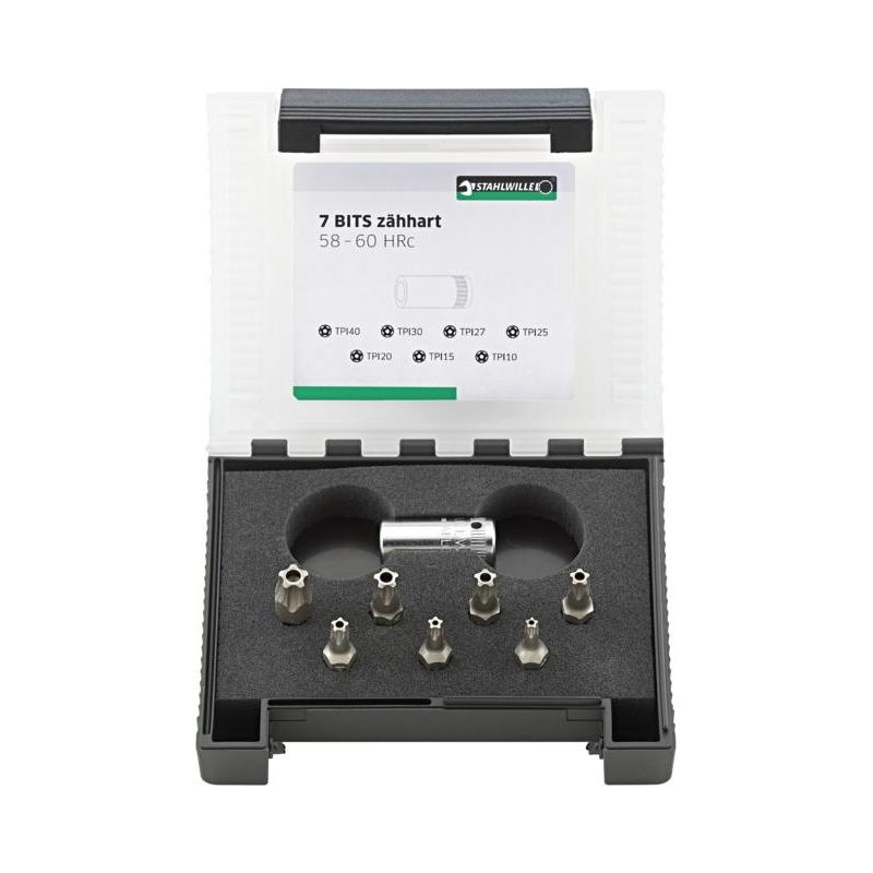 1204/8N - Zestaw bitów do śrub o profilu "5-star" + uchwyt, TPI10 - TPI40 (8 szt.)