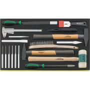 TCS 102-108/10956/10961/18 - Moduł narzędzi ślusarkich (18 szt.), wkładka piankowa