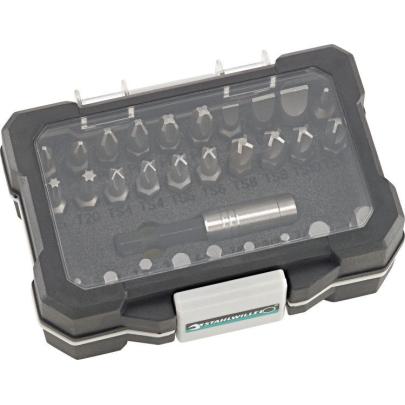 1208 - Zestaw bitów do śrub płaskich, Phillips, Torx, Torq-set i Hex + uchwyt (30 szt.)