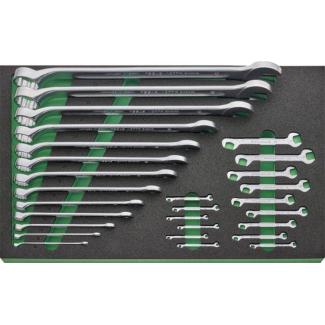 TCS 9 821/28 - Moduł kluczy oczkowo-płaskich i płaskich, 3,2 - 32 mm (28 szt.), wkładka piankowa