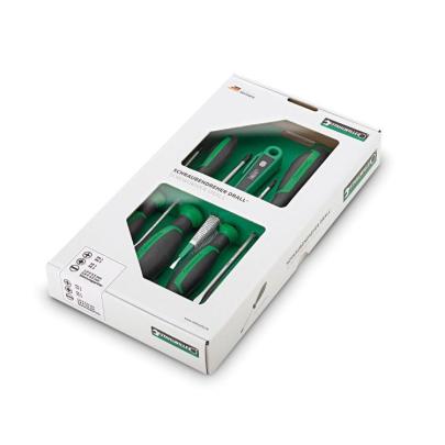 4698 - Zestaw 7 wkrętaków DRALL+ do śrub z rowkiem, Phillips i Pozidriv, 4 - 5,5 mm, PH1 - PH2, PZ1 - PZ2