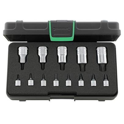 54TX/44KTX/13 - Zestaw nasadek 1/2" i 1/4" trzpieniowych Torx, T8 - T60 (13 szt.)