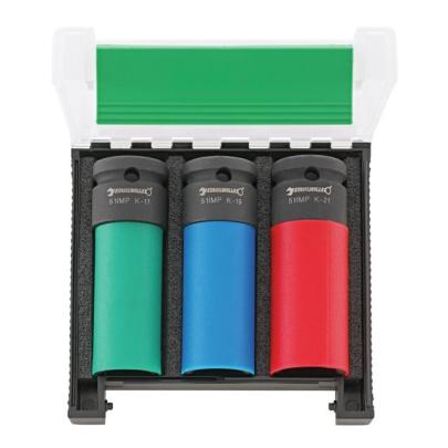 51IMP K/3 - Zestaw nasadek udarowych 1/2" do felg aluminiowych, 17 - 21 mm (3 szt.)