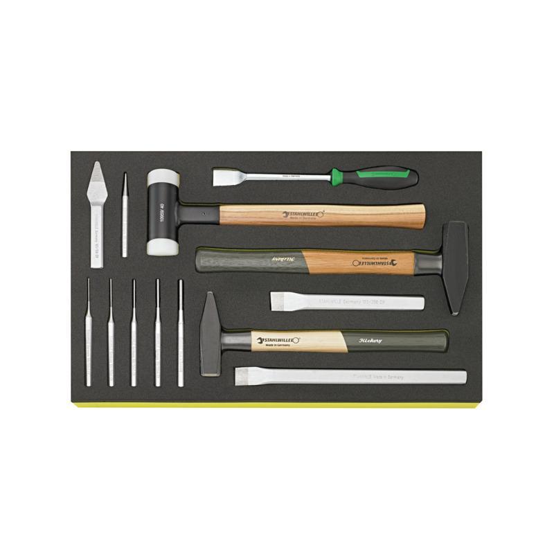 TCS 102-108/10959/10961/12718/13 - Moduł narzędzi ślusarskich (13 szt.), wkładka piankowa