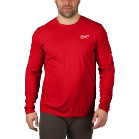 WWLSRD-XL - Koszulka z długim rękawem WORKSKIN™, czerwona, rozmiar XL