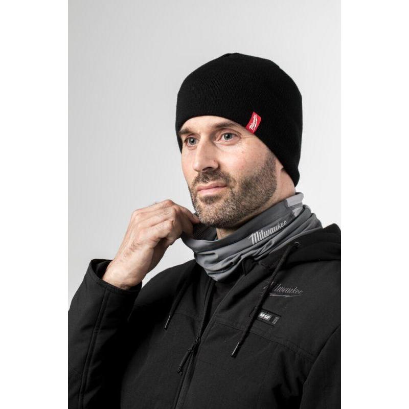 NGFMP GR - Chusta na twarz i szyję Premium, szara