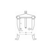 1.06/S2-E - Ściągacz z 2 łapami przesuwnymi 5T