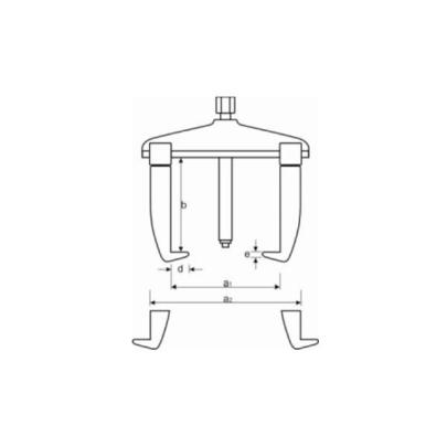 1.06/S2-E - Ściągacz z 2 łapami przesuwnymi 5T