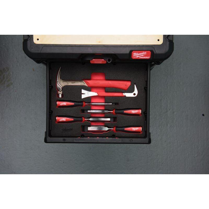 4932493641 - Moduł narzędzi ręcznych do pracy w drewnie do szuflad PACKOUT (6 szt.), wkładka piankowa