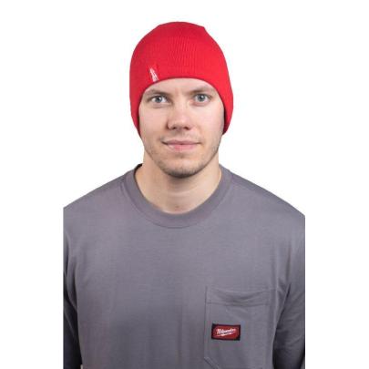 BNI RD - Czapka zimowa BEANIE, czerwona