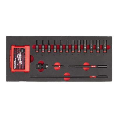 4932493386 - Moduł nasadek długich i akcesoriów udarowych 1/4", 4 - 13 mm (17 szt.), wkładka piankowa