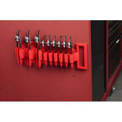 4932492496 - Zestaw 9 szczypiec do pierścieni osadczych wewnętrznych i zewnętrznych, szczęki proste i odgięte 45° i 90°