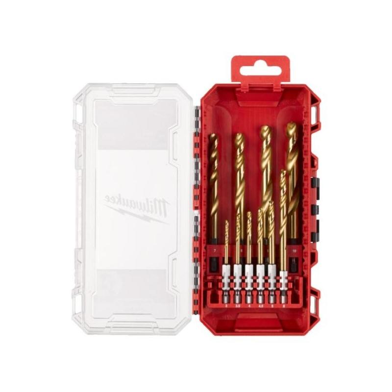 4932493865 - Zestaw wierteł udarowych do metalu Shockwave HSS-G Tin Red Hex, 3 - 10 mm (10 szt.)