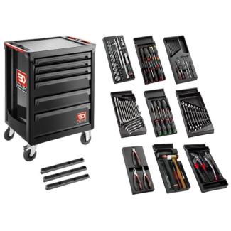 SL.ROLL.6GM3 - Roller cabinet with equipment, 9 modules, black