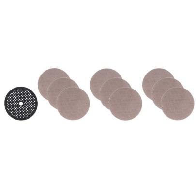 4932492294 - Zestaw siatek ściernych okrągłych POWERGRID na rzep 150 mm, gr. 80, 120, 180 + podkład zabezpieczający (10 szt.)