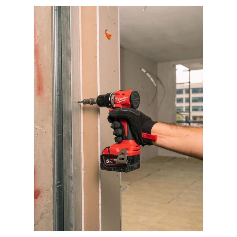 M18 BLPDRC-502C - Kompaktowa bezszczotkowa wiertarko-wkrętarka udarowa 60,5Nm, 18V 5.0Ah w walizce z 2 akumulatorami i ładowarką