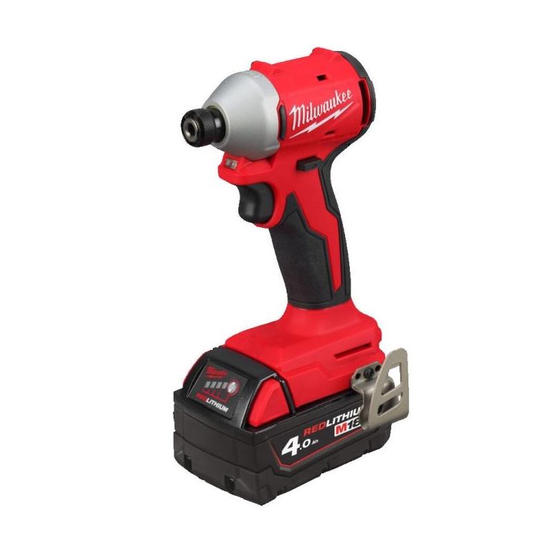 M18 BLIDRC-402C - Compact brushless 1/4" HEX impact driver 18 V, 4.0 Ah, in case, with 2 batteries and charger