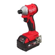 M18 BLIDRC-402C - Compact brushless 1/4" HEX impact driver 18 V, 4.0 Ah, in case, with 2 batteries and charger