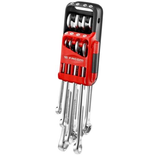 441.JV8GRPPB - Set of 8 long combination wrenches, 8 - 19 mm