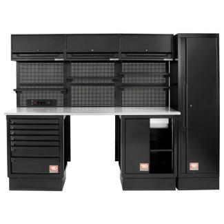 RWS2-8BS - Zestaw mebli ROLL, 2710 mm, blat ocynkowany, czarny