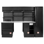 RWS2-8BS - Zestaw mebli ROLL, 2710 mm, blat ocynkowany, czarny