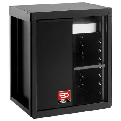 RWS2-MBSERBS - Szafka stojąca z koszem na śmieci i uchwytem na rolkę papieru, czarna