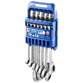 E111106 - Set of 12 ratchet combination wrenches, 8-19 mm