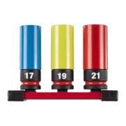 4932493370 - Zestaw nasadek udarowych 1/2" do felg aluminiowych, 17 - 21 mm (3 szt.)