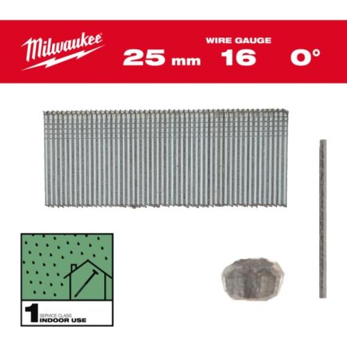 4932498312 - Sztyfty galwanizowane 16G z cienką główką do M18 FN16GS, 1,6 x 25 mm 0° (5 tys. szt.)