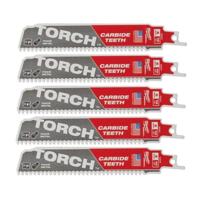 48005551 - Brzeszczot do metalu TCT TORCH z węglikiem, 150 mm 10 TPI (5 szt.)