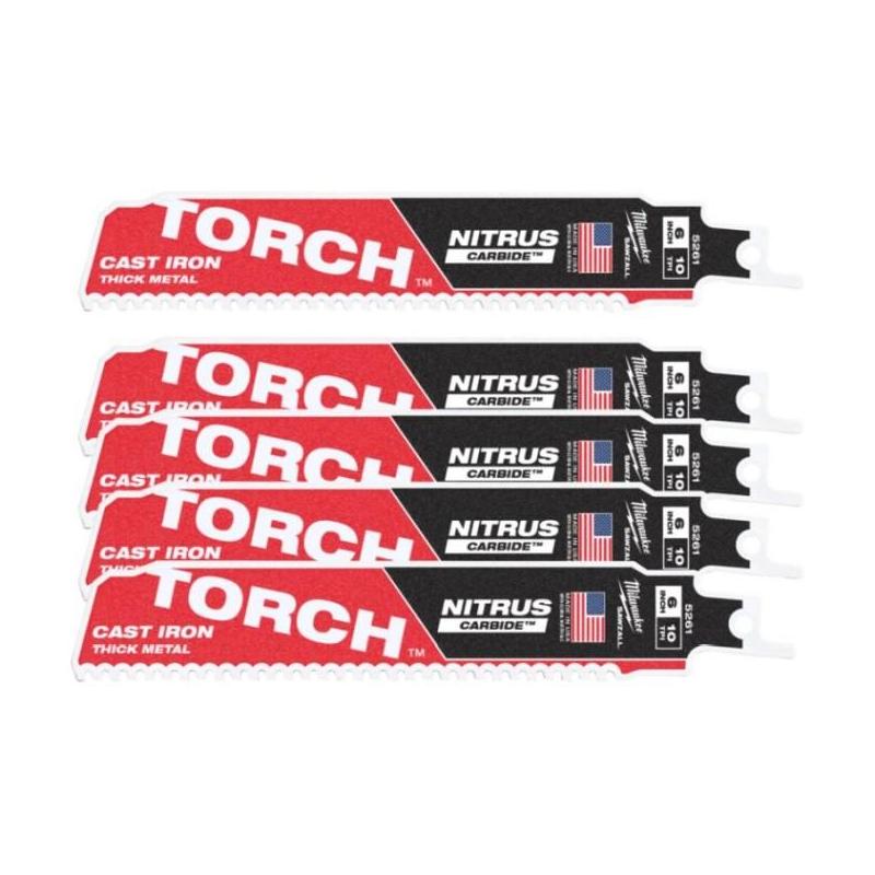 48006551 - Brzeszczot do metalu TORCH NITRUS CARBIDE z węglikiem wolframu, 150 mm 10 TPI (5 szt.)