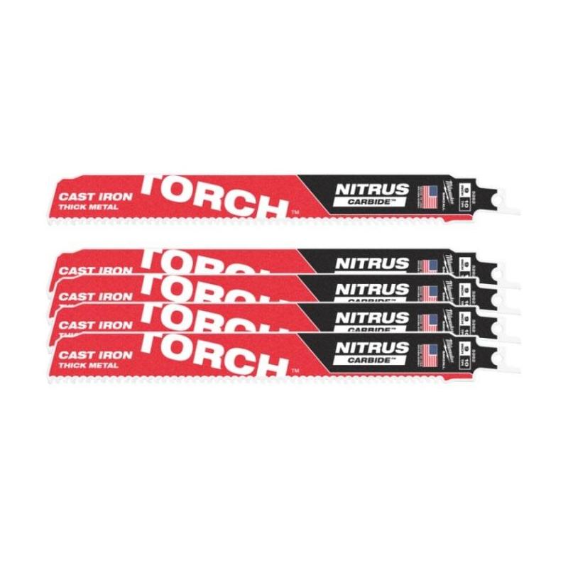 48006552 - Brzeszczot do metalu TORCH NITRUS CARBIDE z węglikiem wolframu, 230 mm 10 TPI (5 szt.)