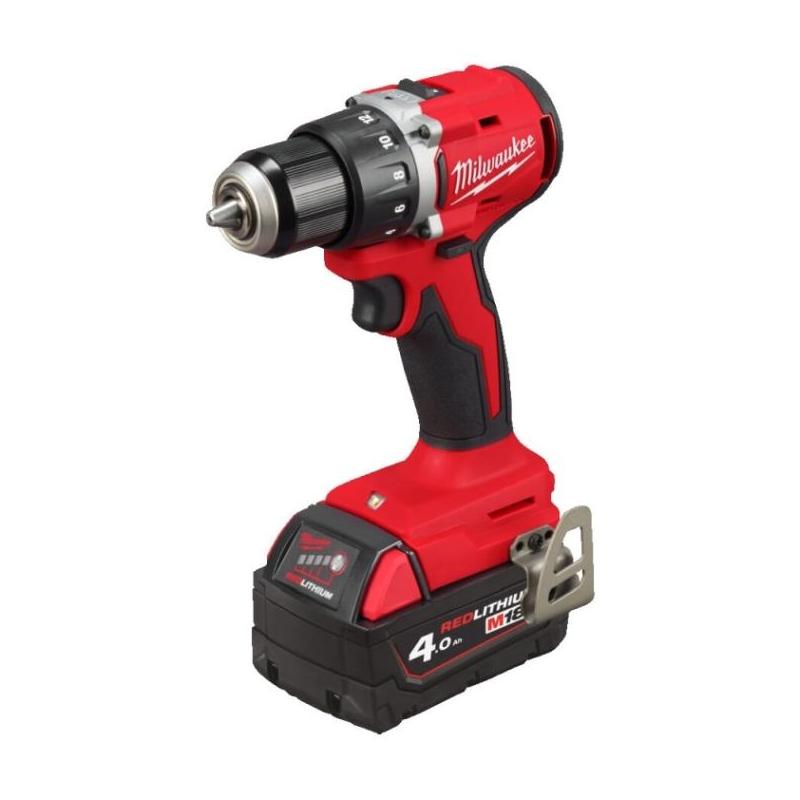 M18 BLDDRC-402C - Kompaktowa bezszczotkowa wiertarko-wkrętarka 60,5 Nm, 18 V, 4.0 Ah, w walizce, z 2 akumulatorami i ładowarką