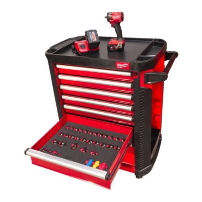 4932493817 - Wózek 4932478849 z wyposażeniem, 9 modułów + klucz udarowy 1/2"