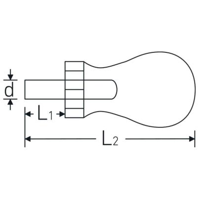 4008-2 - Wkrętak z grzechotką do końcówek 1/4", krótki