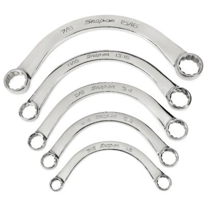 CX605 - Zestaw kluczy oczkowych wygiętych Flank Drive®, 7/16"x1/2" - 7/8"x15/16" (5 szt.)